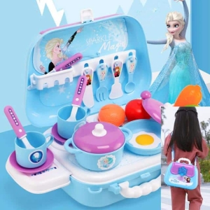 Snow Queen keukengerei voor meisjes in blauwe doos