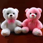 Roze en witte LED teddybeer voor meisjes