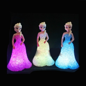 Sneeuwkoningin LED nachtlampje voor modieuze meisjes