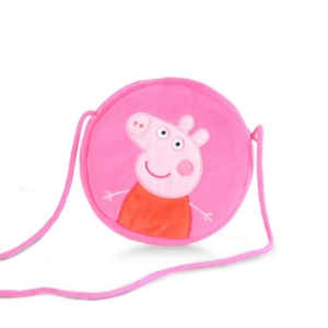 Ronde Peppa Pig en George pluche handtas voor modieuze roze meisjes