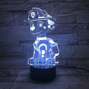 Marcus Patrol 3D LED lamp voor meisjes. Zeer origineel op tafel.