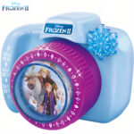 Sneeuwkoningin 3D sticker maker voor meisjes. Blauw op witte achtergrond