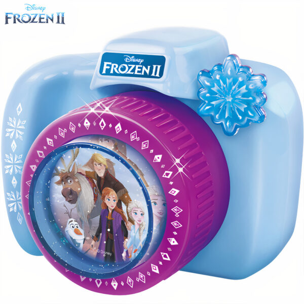 Sneeuwkoningin 3D sticker maker voor meisjes. Blauw op witte achtergrond