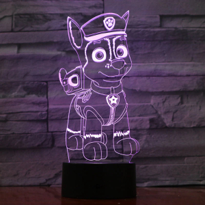 Chase Patrol 3D LED lamp voor meisjes in een huis