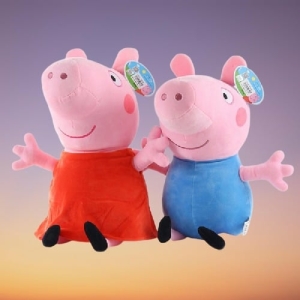 Set van 2 Peppa Pig en George pluchen speelgoed voor modieuze meisjes