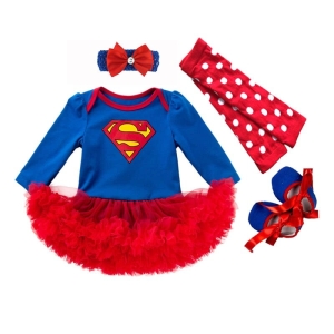Super meisje cosplay jurk voor modieuze meisjes met accessoires