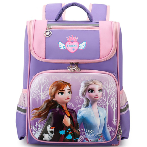 Snow Queen schooltas voor klein meisje, paars. Goede kwaliteit en zeer origineel