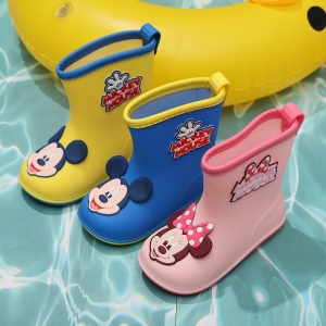 Lichtgewicht rubberen Mickey en Minnie Mouse laarzen voor kleine meisjes in verschillende kleuren