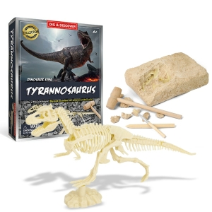 Speelgoedset voor het opgraven van dinosaurusfossielen, compleet met doos
