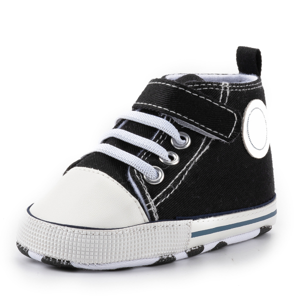 Zwarte meisjesconverse met klittenband