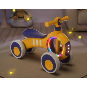 Draagzak in de vorm van een meisjesfiets met een kinderkamerachtergrond