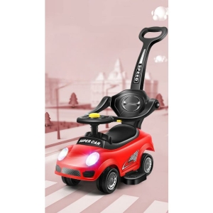 Rode autovormige draagzak voor babymeisjes met roze achtergrond