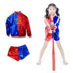 Harley Quinn vermomming voor meisjes met witte achtergrond