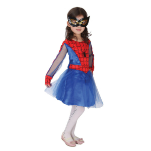 Spiderman vermomming voor meisjes met witte achtergrond